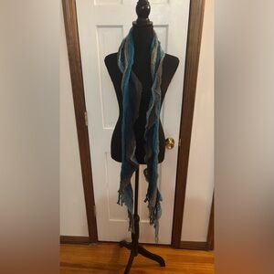 Apt. 9 Blue and Gray Knit Scarf